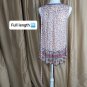 Patrons Of Peace Peach & Navy Blue Floral Print V Neckline Ruffled Hem...