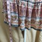 Patrons Of Peace Peach & Navy Blue Floral Print V Neckline Ruffled Hem...