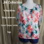 JM Collection Printed Drape Sleeve V Neckline Top Size 2X
