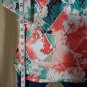 JM Collection Printed Drape Sleeve V Neckline Top Size 2X