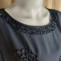 LIZ CLAIBORNE NIGHT Sparkle Floral Detail Back Zip Dress Size 10