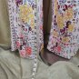 New York And Company White Floral Print  Pants With Front And Back Pockets Size
