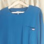 Dickies Blue Teal Long Sleeves Pullover Closure Logo Front Pocket Shirt Size 2xL