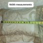 2 New Chris Madden Beige & Ivory Print  Hotel Collection Shams & Inserts Pillows
