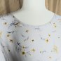 Paper Crane Blue Mix Floral Print Ruffled Tiered Top Size M