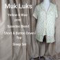 Muk Luks Yellow & Blue Print Short Sleep Set Size 1X