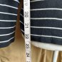 Ralph lauren black white stripe button detail top size M