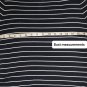 Ralph lauren black white stripe button detail top size M