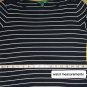 Ralph lauren black white stripe button detail top size M