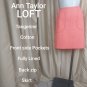 Ann Taylor LOFT Tangerine Cotton Pockets Skirt Size 8