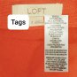 Ann Taylor LOFT Tangerine Cotton Pockets Skirt Size 8