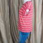 Talbots Red & White Striped Gold Shoulder Buttons Top Size XL