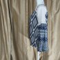 Flying Tomato Ivory Lace Detail Navy Blue Print Flair Sleeves Top Size S
