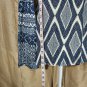 Flying Tomato Ivory Lace Detail Navy Blue Print Flair Sleeves Top Size S