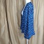 Loft Navy Blue Print Buttonless Causal Jacket Size M/L