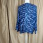 Loft Navy Blue Print Buttonless Causal Jacket Size M/L