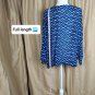 Loft Navy Blue Print Buttonless Causal Jacket Size M/L