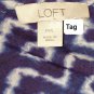 Loft Navy Blue Print Buttonless Causal Jacket Size M/L