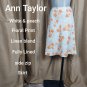 Ann Taylor Linen Floral Print Side Zip Skirt Size 2