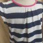 Gymboree Navyblue & White Striped 100% Cotton Top Size 6