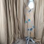 Vintage Beige Floral Print Side Split Dress Size L