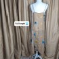 Vintage Beige Floral Print Side Split Dress Size L