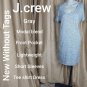 New Without Tags J.crew Gray Modal Blend Front Upper Pocket Short Sleeves...