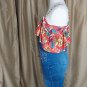 New with tags Sun Lab red floral print swim top size XL