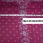Maurices Berry Pink & Gray Print Sheer V neckline Top Size XL