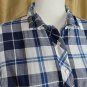 J.crew Navyblue & White Plaid Cotton Blend Button Down Shirt Size M