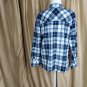 J.crew Navyblue & White Plaid Cotton Blend Button Down Shirt Size M