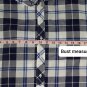 J.crew Navyblue & White Plaid Cotton Blend Button Down Shirt Size M
