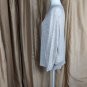 LOFT beige & White Cotton Blend V Neckline Knit Top Size L