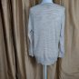 LOFT beige & White Cotton Blend V Neckline Knit Top Size L