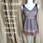 The Limted Black & Beige Ombre Overlay Tank Top Size Xs