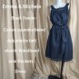 Emma & Michele Black Denim Side Pockets Belted Dress Size 12