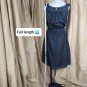 Emma & Michele Black Denim Side Pockets Belted Dress Size 12