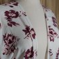David and Young White & Plum Floral Print Tassel Hem Kimono One Size Fit Most
