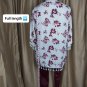 David and Young White & Plum Floral Print Tassel Hem Kimono One Size Fit Most