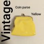 Vintage Yellow Coin Purse Small