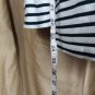 J.crew White & Black Floral Print Striped Cotton Knit Top Size M