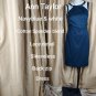 Ann Taylor Loft Navy Blue & white lace detail dress size 0