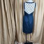 Ann Taylor Loft Navy Blue & white lace detail  dress size 0
