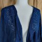 M Fasis Navy Blue And White Lace Panel Back Buttonless  Cardigan Size 12