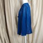 M Fasis Navy Blue And White Lace Panel Back Buttonless  Cardigan Size 12