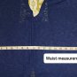 M Fasis Navy Blue And White Lace Panel Back Buttonless  Cardigan Size 12