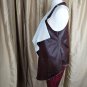 Ashley Stewart Brown & White Faux Fur Buttonless Vest Size 1X