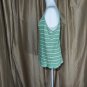 Avenue Green And White Scoop Neckline Striped Top Size 18/ 20