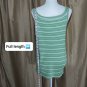 Avenue Green And White Scoop Neckline Striped Top Size 18/ 20
