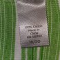 Avenue Green And White Scoop Neckline Striped Top Size 18/ 20